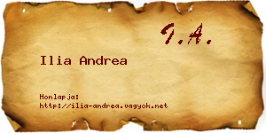 Ilia Andrea névjegykártya