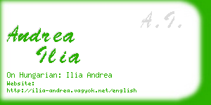 andrea ilia business card